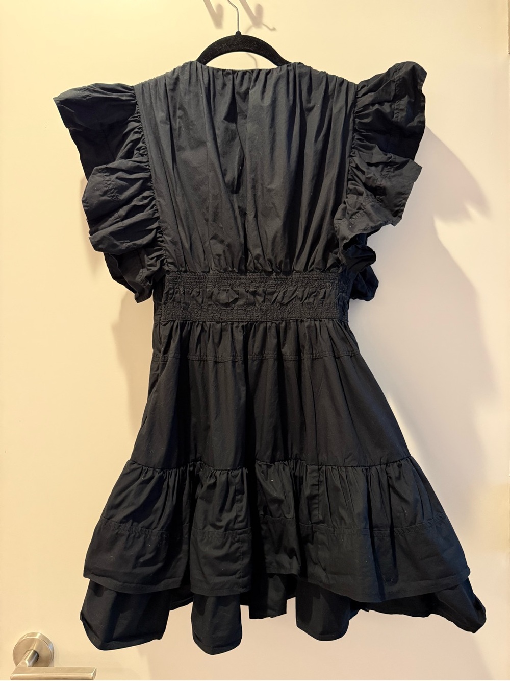 Ulla Johnson Black Tiered Ruffle Mini Dress - Picture 5 of 7